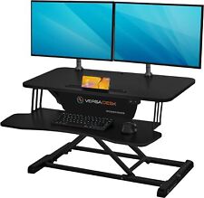 VERSADESK Electric Standing Desk Converter Dual Monitor with Detachable Keyboard picture