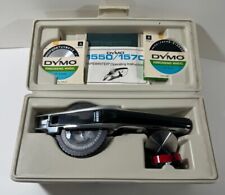 Vintage Dymo Deluxe Tapewriter 1550 Embossing Label Maker Kit Bundle picture