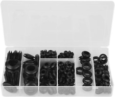 200Pcs Rubber Grommet Set Eyelet Ring Gasket Assortment Electrical Conductor Gas picture
