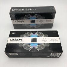 Lot Of 2 NOS LINKSYS SE1500-NP 5-Port Fast Ethernet Switch READ picture
