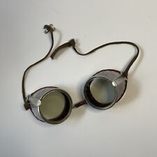 Vintage Willson Aviation Safety Glasses Goggles, Steampunk Eyewear, Bakelite picture