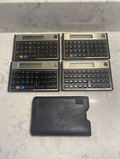 Lot of 4 Vintage Hewlett Packard HP 12C Financial Calculators Tested With Case picture