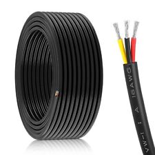 DEKIEVALE 16 Gauge 3 Conductor Electrical Wire, 32.8FT Black Stranded Low Vol... picture