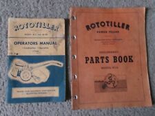 Vintage Rototiller Operators Manual and Parts List Book picture