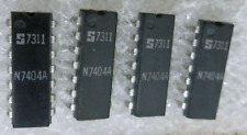 Signetics N7404A/Inverter, TTL/H/L Series, 6-Func, 1-Input, TTL, 14DIP /4 PIECES picture