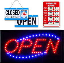 Neon Open Sign for Business with Flashing Mode – Indoor Electric Light up Sign f picture