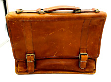 VTG Distressed Franklin Covey Riverwood Leather Zipper Satchel Briefcase - Korea picture