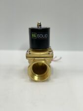 U.S. Solid 2'' Brass Electric Solenoid Valve 12V DC Normally Closed Air Water picture