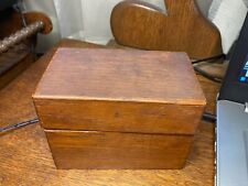 Vintage Wooden Index Card File/Recipe Card Box w/Dovetails Sears, Roebuck & Co picture
