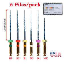 6PCS Dental Endo NITI Rotary Files Assorted 6 Files for Curved Canal 25mm picture