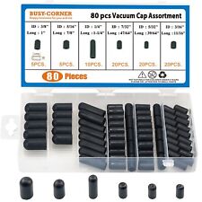 BUSY-CORNER 80 Pieces Vacuum Cap Assortment Rubber Dropper ID from 5/32