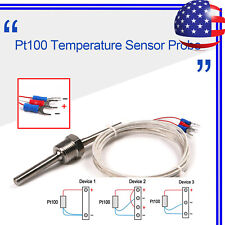 K Type RTD Pt100 Temp Thermocouple Temperature Sensor Thermal Probe 1/2