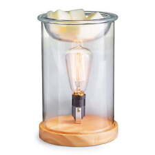 Vintage Bulb Illumination Fragrance Warmer Wood and Glass picture