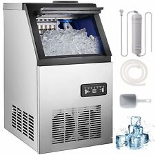 150LB/24h Built-In Commercial Ice Maker Stainless Ice Cube Machine Freestanding picture