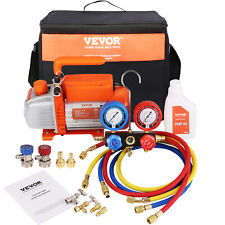 VEVOR 1/5 HP HVAC Vacuum Pump and Gauge Set 3.5 CFM Manifold Gauge Kit with Hose picture
