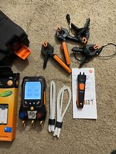 Testo 550S Smart Digital Manifold W/Bluetooth & Fixed Cable Temp Probes + Extras picture