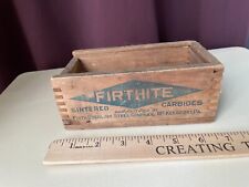 Vintage Firthite Wooden Lathe Bit Box Sintered Carbides Advertising Valenite picture