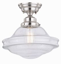 Huntley 1-Light Semi-Flush Mount in Farmhouse and Schoolhouse Style 11.75 Inches picture