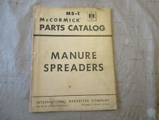 VTG McCormick MS-1 Manure Spreader Parts Catalog. picture