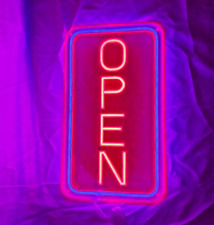 Ultra Bright LED Open Signs for Business, 16’’x 9’’ Neon Open Sign, Vertical picture