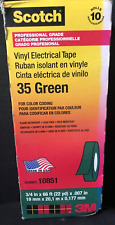3M 3/4in x 66ft Scotch GREEN Vinyl Color Coding Electrical Tape 35/10 pack 10851 picture