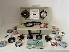 Vintage DYMO 1550 Lable Maker Labeler with 3 Font Wheels & 21 Tape Rolls picture