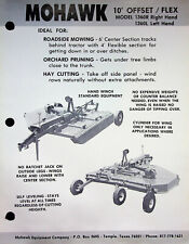 Vtg Original Farm Equipment Brochure MOHAWK OFFSET/FLEX MOWER CUTTER picture