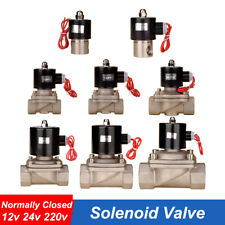 Stainless Steels Solenoid Valve Air Water Oil Normally Closed DC12v DC24v AC220v picture