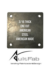 FLAT SQUARE STEEL BASE PLATES WITH 4 HOLES | 3x3 4x4 5x5 6x6 8x8 | QTY Discounts picture