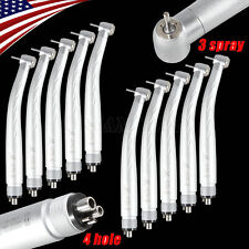 10Packs Triple Spray Dental High Speed Push Handpiece 4 Hole Air Turbine US CJ3M picture