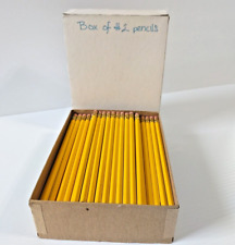 Vintage Yellow Barrel Pencils No. 2 Unbranded Unsharpened with Eraser 144/Box picture