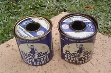 Vintage Dutch Boy Solder Roll Lot of 2 Partial Rolls 2 Gauges Radio & Electrical picture