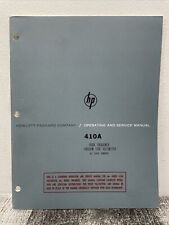 Hewlett-Packard HP 410A Vacuum Tube Voltmeter Operating & Servicing Manual 1959 picture