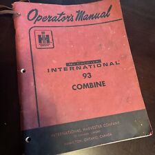 Vintage International Harvester Operator's Manual For The No. 93 Combine picture