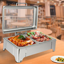 9.5qt Rectangle Chafing Dish Buffet Set 201 Stainless Chaffing Server Set 35-80℃ picture