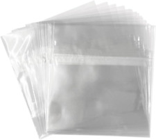 CD Jewel Case Sleeves, 6 1/8 X 5 1/8 Inches Crystal Clear Self-Seal Resealable O picture