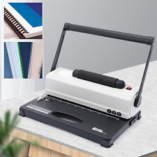 Binding Machine Spiral Coil Combo Manual Round Hole Punch w/ Electric Inserter picture