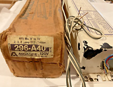 Vintage Advance 296-A40 Lead Lag Sign Ballast 2-4Lamps T12 425mA Max 8-16ft picture