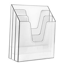  Vertical Triple File Folder Holder Organizer (Color) Clear Crystal picture