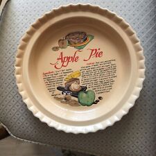 Vintage Apple Pie Plate With Recipe picture