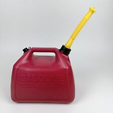 Vintage Gott 2.5 Gallon Red Plastic Gas Can, Old Style Rear Vented, New Spout picture