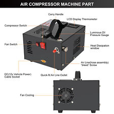 PCP Air Compressor w/Built-in Fan Paintball Manual-Stop 4500PSI/30MPa Oil-free picture