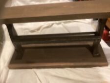 Vintage Wood/Cast Iron Paper Roll Cutter picture