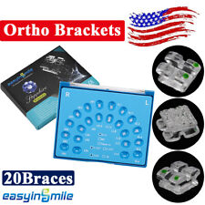 Ortho Monocrystalline Sapphire Brackets Dental Clear Brace MBT/ROTH 022 345Hooks picture