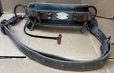 Vintage Klein Tools Lineman Belt With Climbing Saftey Strap Size 37-45 picture
