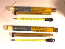 2 Vintage Bacharach Gold Ribbon Thermometers Range -40 - +120 Degrees Fahrenheit picture