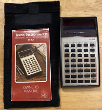 Vintage 1976 Texas Instruments TI-30 Calculator with Case & Manual Red LED 70s picture