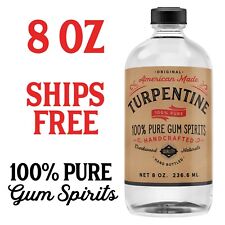 Natural Gum Spirits of Turpentine, 100% Pure turps spirits 8 OUNCE - SAVE NOW picture