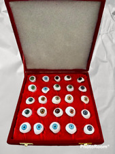 Vintage Human Prosthetic Eye ~ Antique Artificial Mix Eye Set Of 25 Pcs picture
