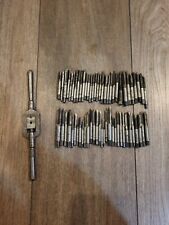 VINTAGE Tools MACHINIST Taps LOT W Wrench Metal Threading Many Different Brands  picture